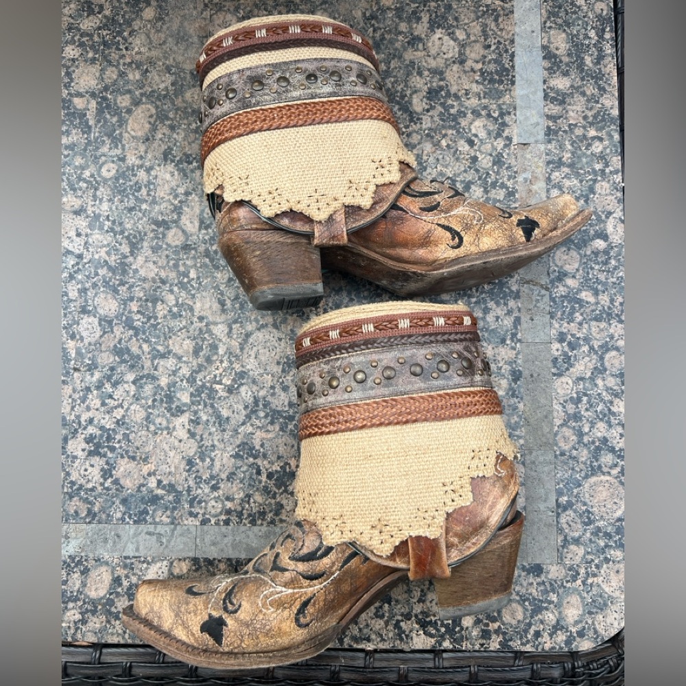 Corral Boho Boots with Removable Shafts - Picture 2 of 8